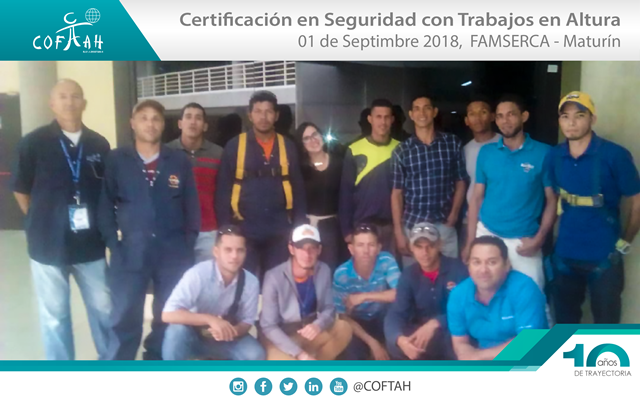 Certificación en Seguridad con Trabajos en Altura (FAMSERCA) Maturín