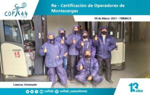 Re-Certificación de Operadores de Montacargas (FRIMACA 06-03-2021)