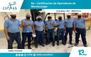 Re-Certificación de Operadores de Montacargas (INPROCECA 05-03-2021)