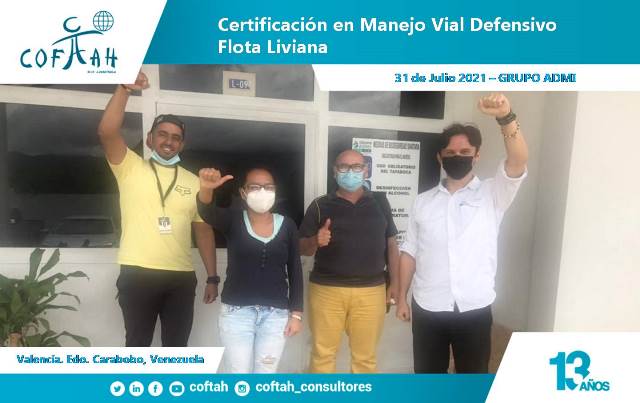 Certificación en Manejo Vial Defensivo Flota Liviana