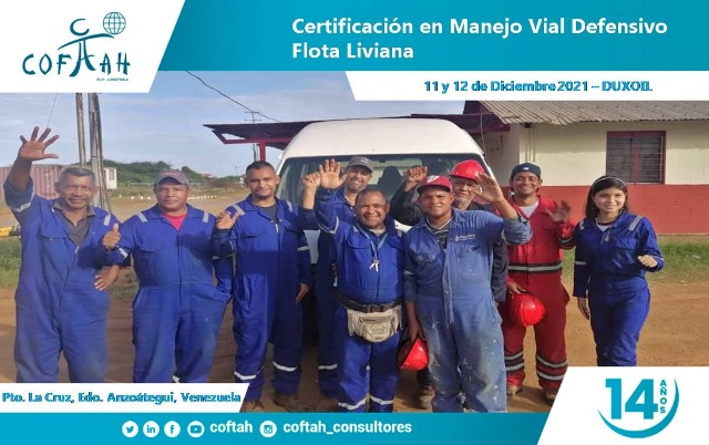 Certificación en Manejo Vial Defensivo – Flota Liviana en DUXOIL