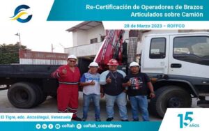 Certificación de Operadores de Brazos Articulados sobre Camión