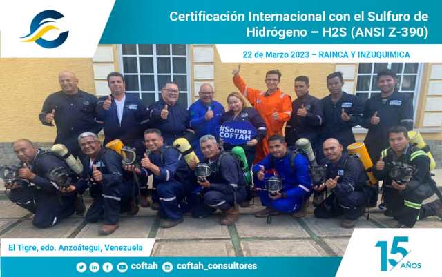 Certificación Internacional con el Sulfuro de Hidrógeno H2S (ANSI Z-390)