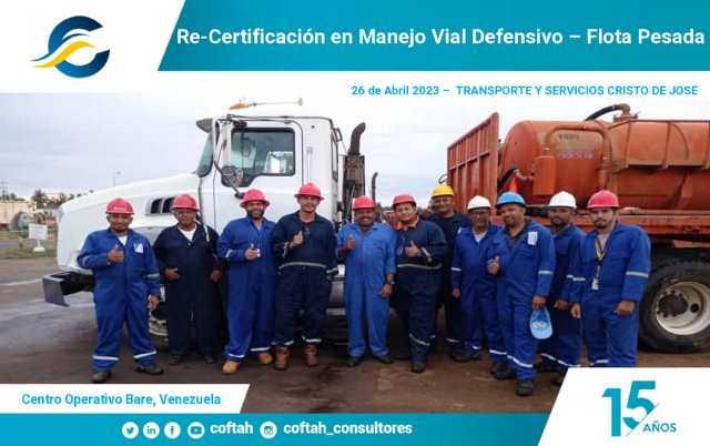 Certificación en Manejo Vial Defensivo - Flota Pesada