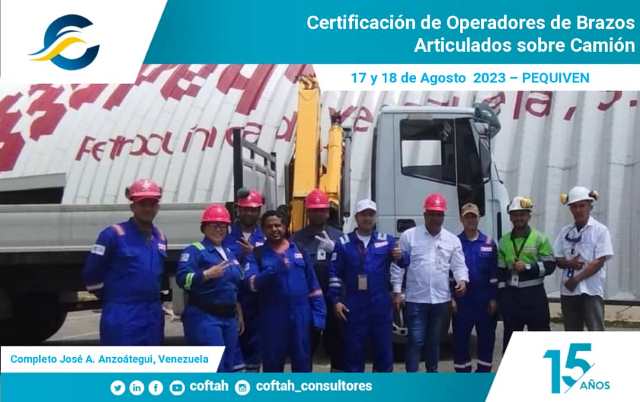 Certificación de Operadores de Brazos Articulados sobre Camión en PEQUIVEN